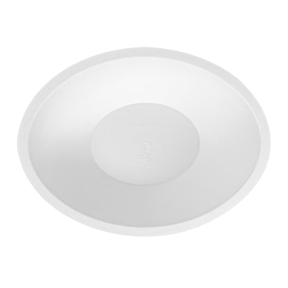 Pulp Safe No PFAS Added 16 oz Oval White Sugarcane / Bagasse Bowl - Home Compostable - 8 3/4" x 6 3/4" x 2 1/4" - 25 count box