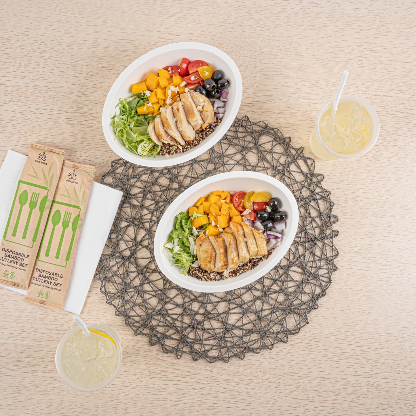 Pulp Safe No PFAS Added 16 oz Oval White Sugarcane / Bagasse Bowl - Home Compostable - 8 3/4" x 6 3/4" x 2 1/4" - 25 count box