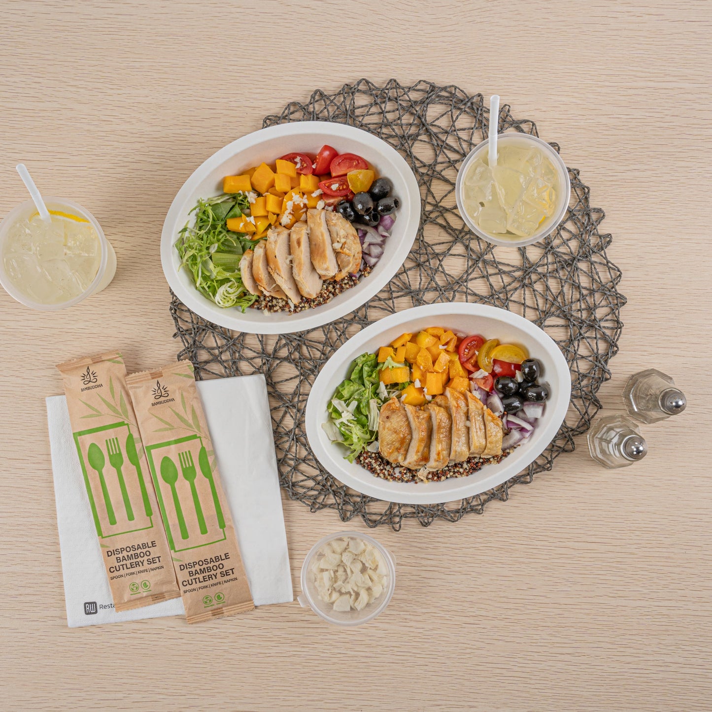 Pulp Safe No PFAS Added 16 oz Oval White Sugarcane / Bagasse Bowl - Home Compostable - 8 3/4" x 6 3/4" x 2 1/4" - 25 count box