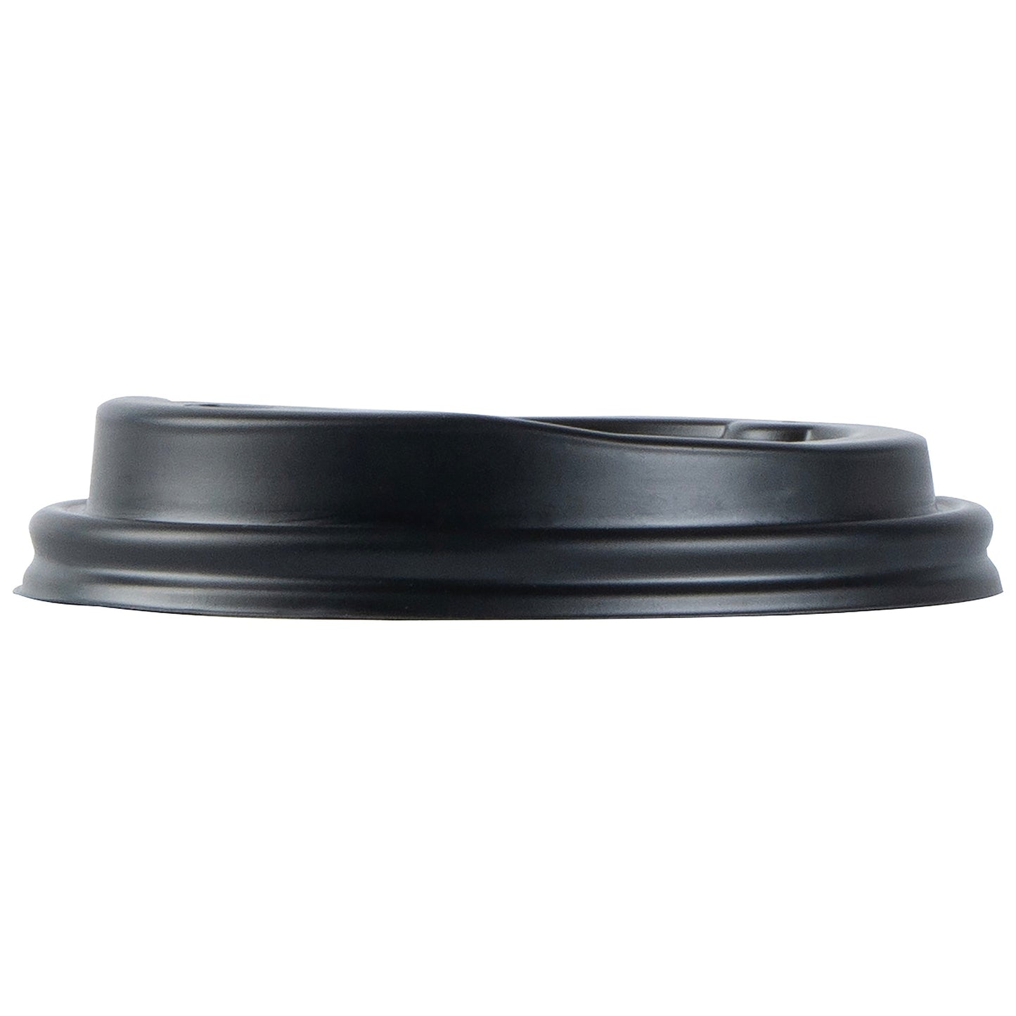 Restpresso 8 oz Gray and White Stripe Paper Single Wall Coffee Cup - with Black Lid - 3 1/2" x 3 1/2" x 3 1/4" - 20 count box