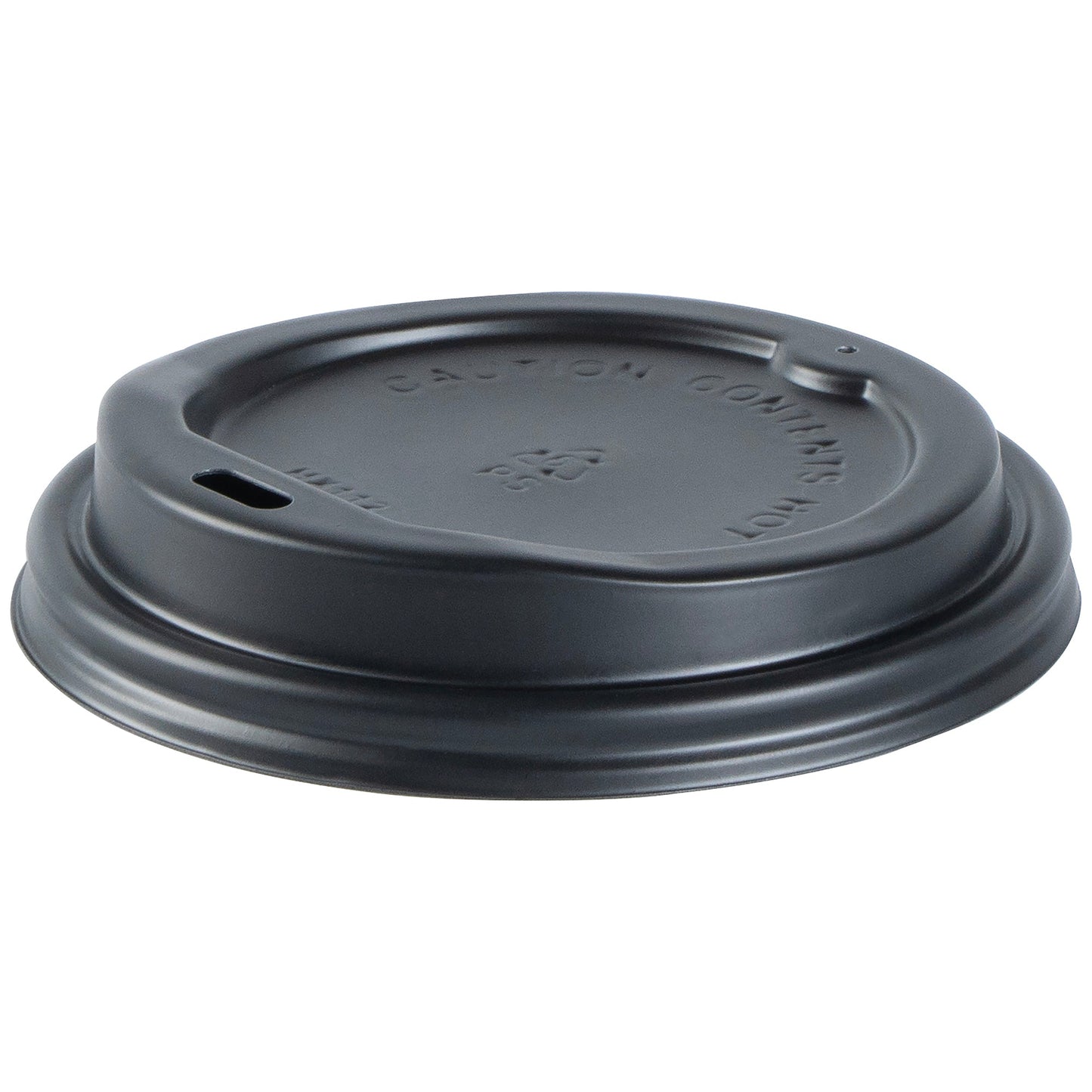 Restpresso 8 oz Gray and White Stripe Paper Single Wall Coffee Cup - with Black Lid - 3 1/2" x 3 1/2" x 3 1/4" - 20 count box