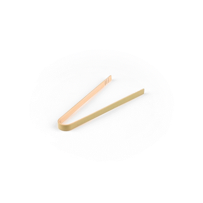 Bambuddha Natural Bamboo Large Tongs - 6" x 1" - 100 count box