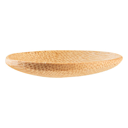 Bambuddha Round Natural Bamboo Dish - 2 1/2" x 2 1/2" x 1/2" - 100 count box