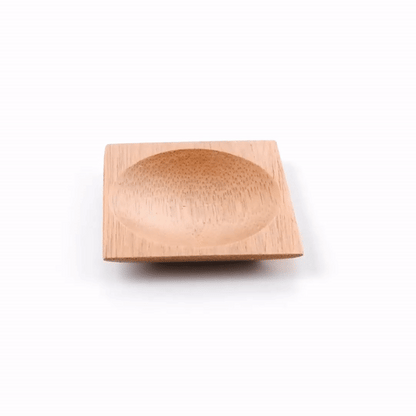 Bambuddha Rectangle Natural Bamboo Dish - 3" x 2 1/4" x 1/2" - 100 count box