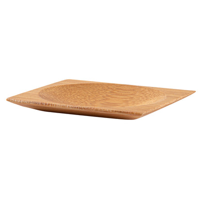 Bambuddha Rectangle Natural Bamboo Dish - 3" x 2 1/4" x 1/2" - 100 count box