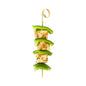 Pixy Natural Bamboo Loop Skewer - 6" x 1/2" x 1/2" - 1000 count box