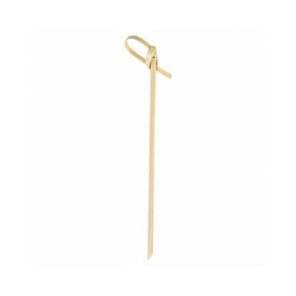 Pixy Natural Bamboo Knotted Pick - 4" x 1/2" - 1000 count box