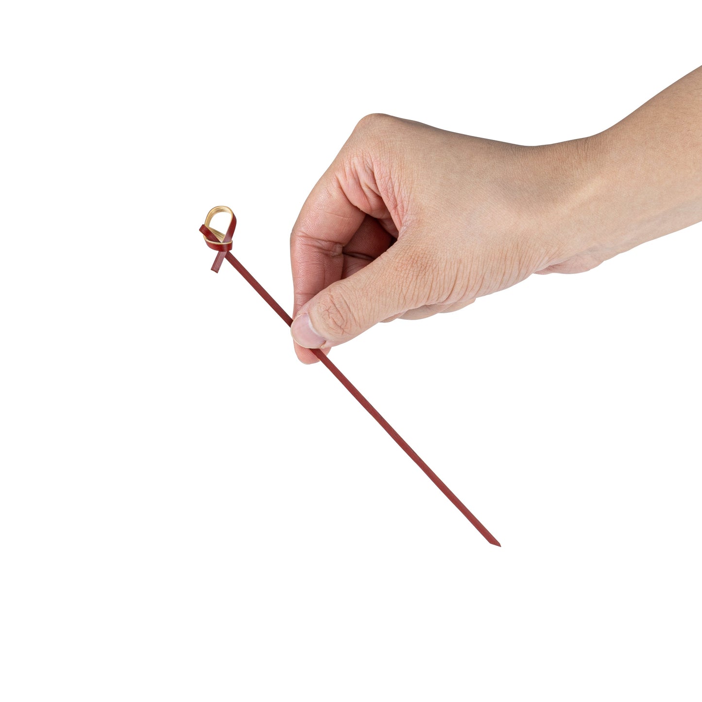 Pixy Brown Bamboo Knotted Skewer - 6" x 1/2" - 1000 count box