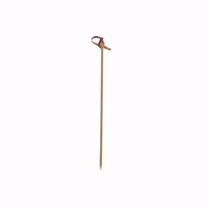 Pixy Brown Bamboo Knotted Skewer - 6" x 1/2" - 1000 count box