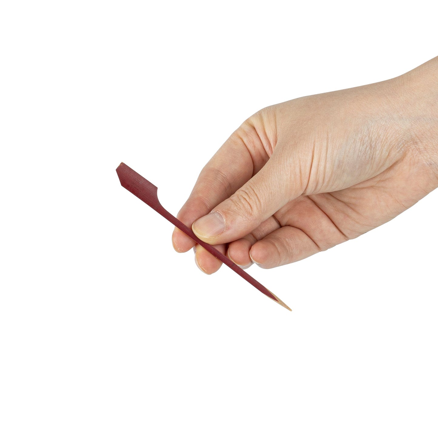 Pixy Red Bamboo Paddle Pick - 4" - 1000 count box