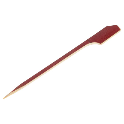 Pixy Red Bamboo Paddle Pick - 4" - 1000 count box
