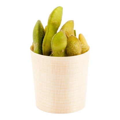 Taipei 1 oz Round Natural Shaved Pinewood Mini Cup - 1 1/2" x 1 1/2" x 1 1/2" - 200 count box