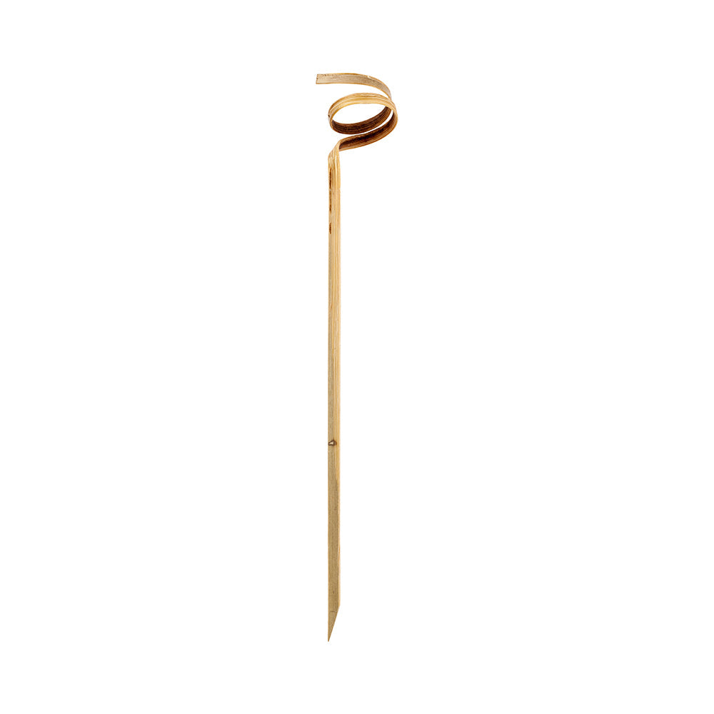 Pixy Natural Bamboo Curly Skewer - 6" x 3/4" x 3/4" - 1000 count box
