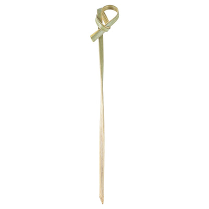 Pixy Natural Bamboo Twisted Knot Pick - 4" x 1/2" - 1000 count box