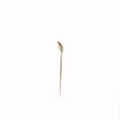 Pixy Natural Bamboo Twisted Knot Pick - 4" x 1/2" - 1000 count box
