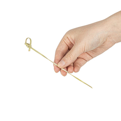 Pixy Natural Bamboo Twisted Knot Skewer - 6" x 1/2" - 1000 count box
