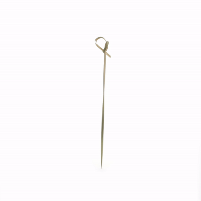 Pixy Natural Bamboo Twisted Knot Skewer - 6" x 1/2" - 1000 count box
