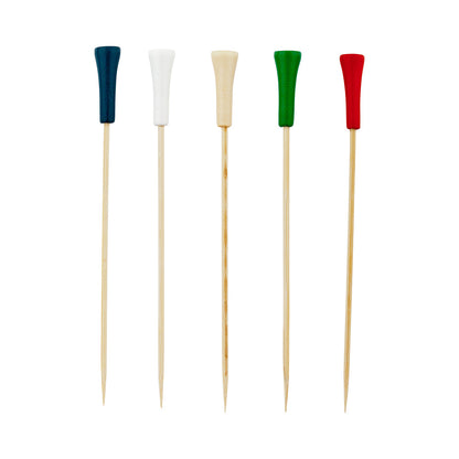 Pixy Assorted Bamboo Golf Tee Skewer - 6" - 1000 count box