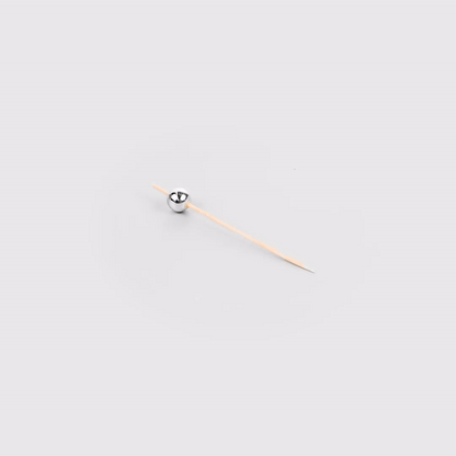 Pixy Silver Bamboo Sphere Pick - 4" - 1000 count box