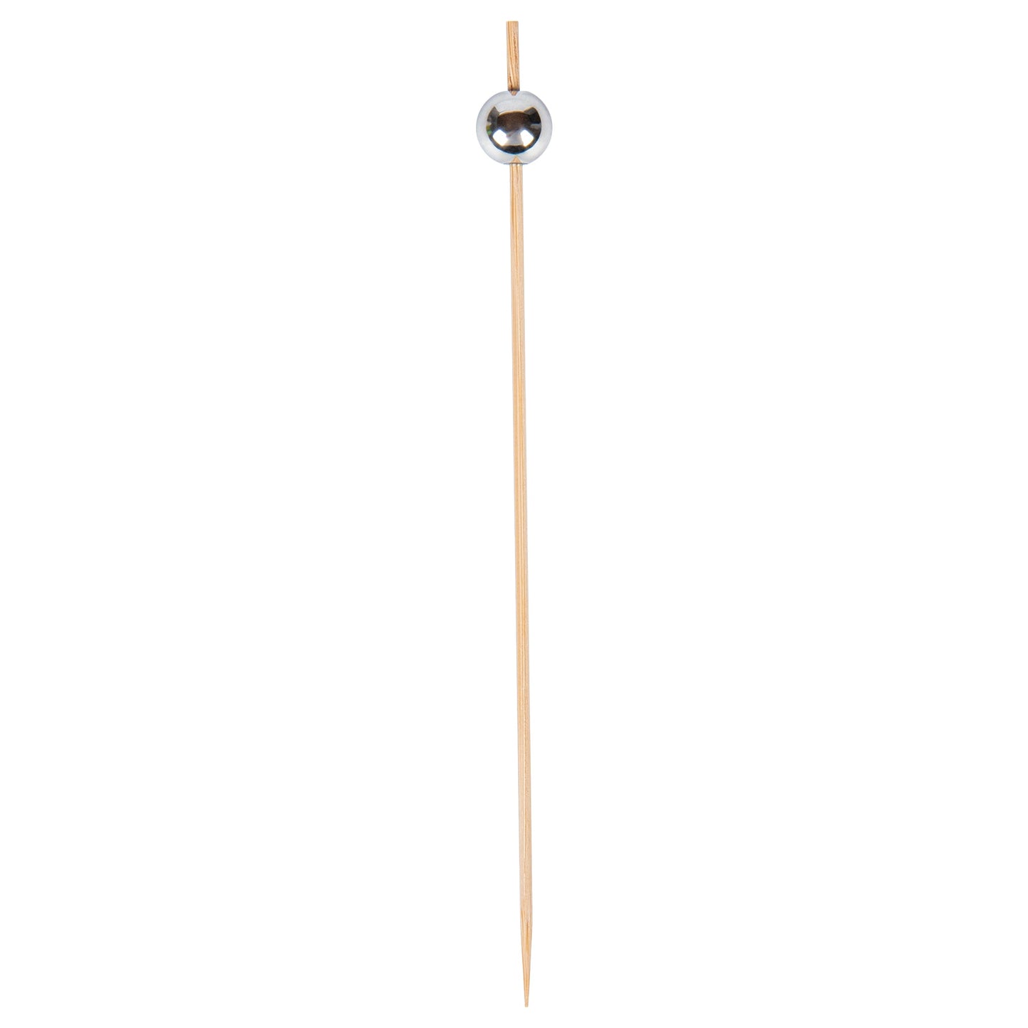 Pixy Silver Bamboo Sphere Skewer - 6" - 1000 count box
