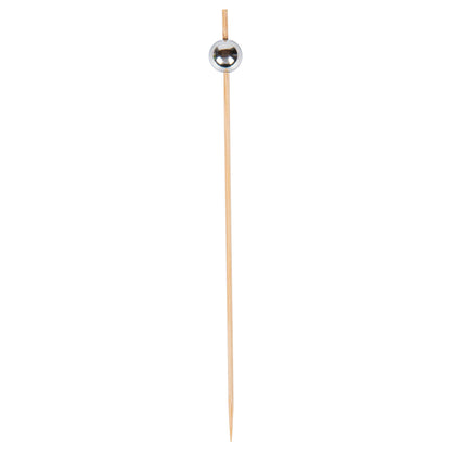 Pixy Silver Bamboo Sphere Skewer - 6" - 1000 count box