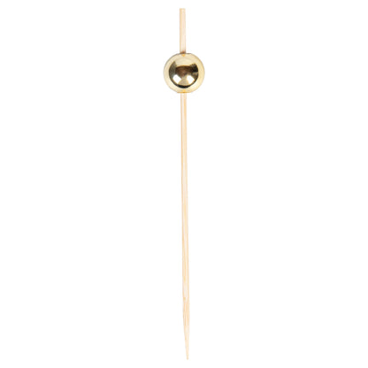 Pixy Gold Bamboo Sphere Pick - 4" - 1000 count box