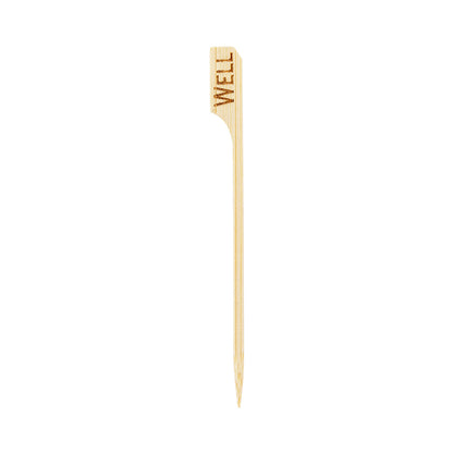 RW Smart Natural Bamboo Paddle Pick / Food Marker - Well - 4" - 1000 count box