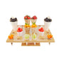 Bambuddha Square Natural Bamboo Cone Stand - 36 slots - 13 1/2" x 13 1/2" x 3 3/4" - 1 count box