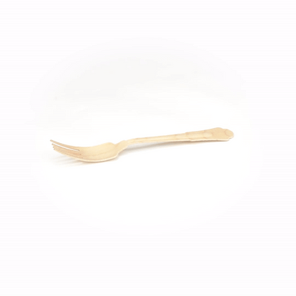 Taipei Natural Wood Baroque Fork - 7 3/4" x 1 1/4" x 1/2" - 500 count box