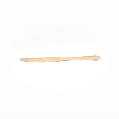 Taipei Natural Wood Baroque Knife - 7 3/4" x 1" - 500 count box