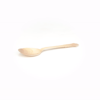 Taipei Natural Wood Baroque Spoon - 7 3/4" x 1 1/4" x 1/2" - 500 count box