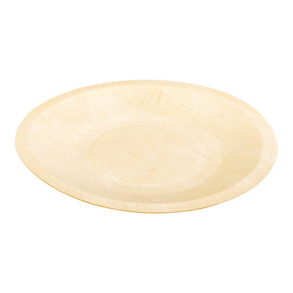 Taipei Round Natural Wood Plate - 5 1/2" x 5 1/2" x 1/2" - 200 count box