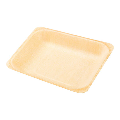 Taipei Square Natural Wood Plate - 5 1/2" x 5 1/2" x 1/2" - 200 count box