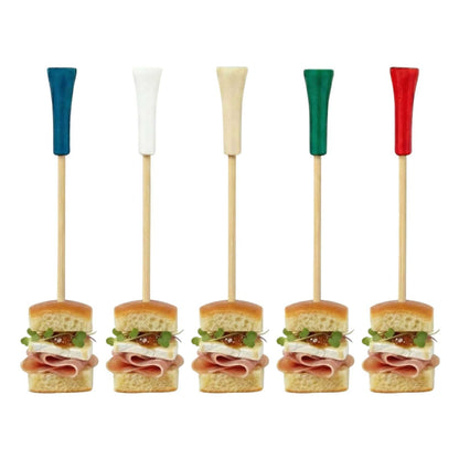 Pixy Assorted Bamboo Golf Tee Pick - 4" - 1000 count box