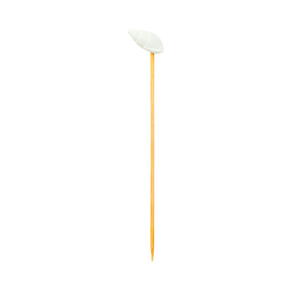 Pixy Natural Bamboo Mini Conch Shell Pick - 4" - 1000 count box
