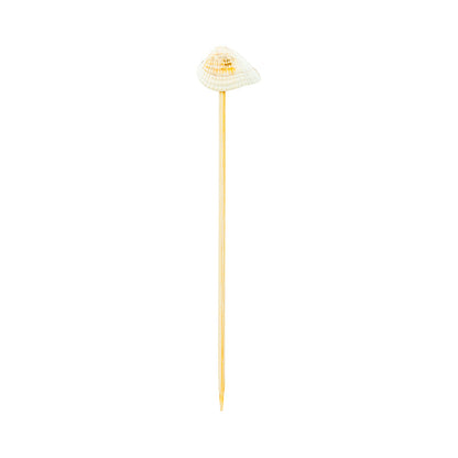 Pixy Natural Bamboo Mini Sea Shell Pick - 4" - 1000 count box