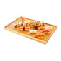 Bambuddha Rectangle Natural Bamboo Tray - Solid - 14" x 9 1/2" x 1/2" - 1 count box