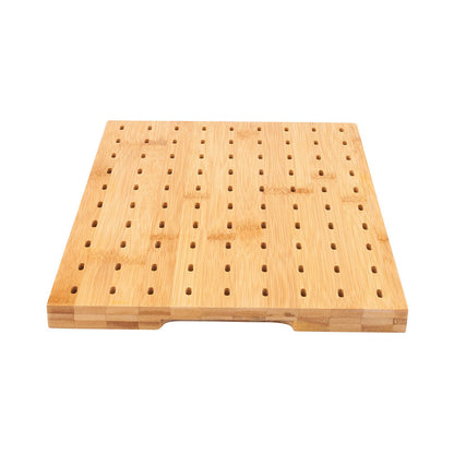 Pixy Natural Bamboo Paddle Pick Stand / Skewer Holder - 90 holes - 14 1/4" x 10" x 1" - 1 count box