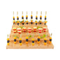 Pixy Natural Bamboo Pick Stand / Skewer Holder - 180 holes - 14 1/4" x 14 1/4" x 5 3/4" - 1 count box