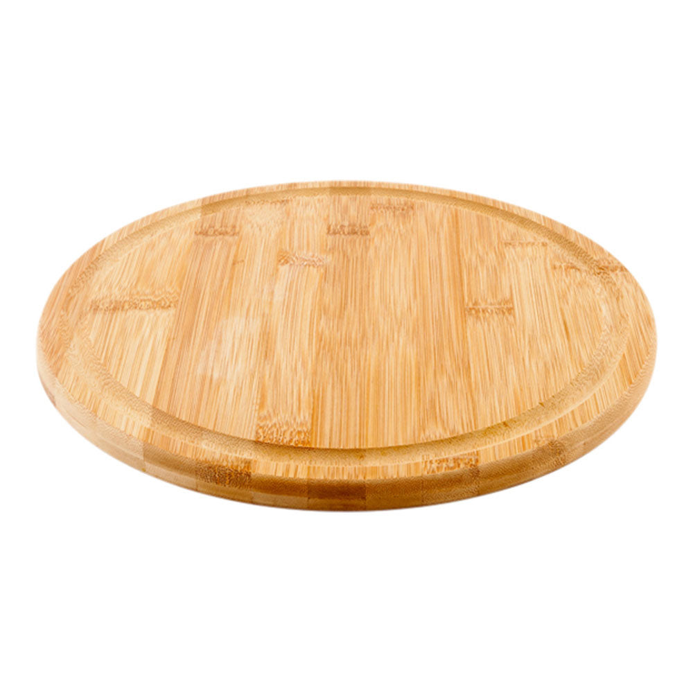 Bambuddha Round Natural Bamboo Serving Board - 12" x 12" x 1" - 1 count box