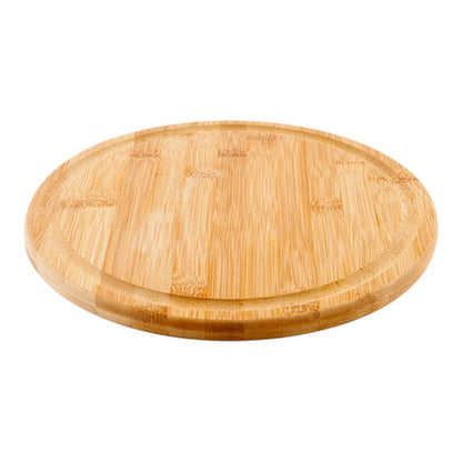 Bambuddha Round Natural Bamboo Serving Board - 12" x 12" x 1" - 1 count box