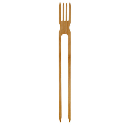 Bambuddha Natural Bamboo Chop Fork Duo Utensil - 10" x 1 1/2" x 1/2" - 100 count box