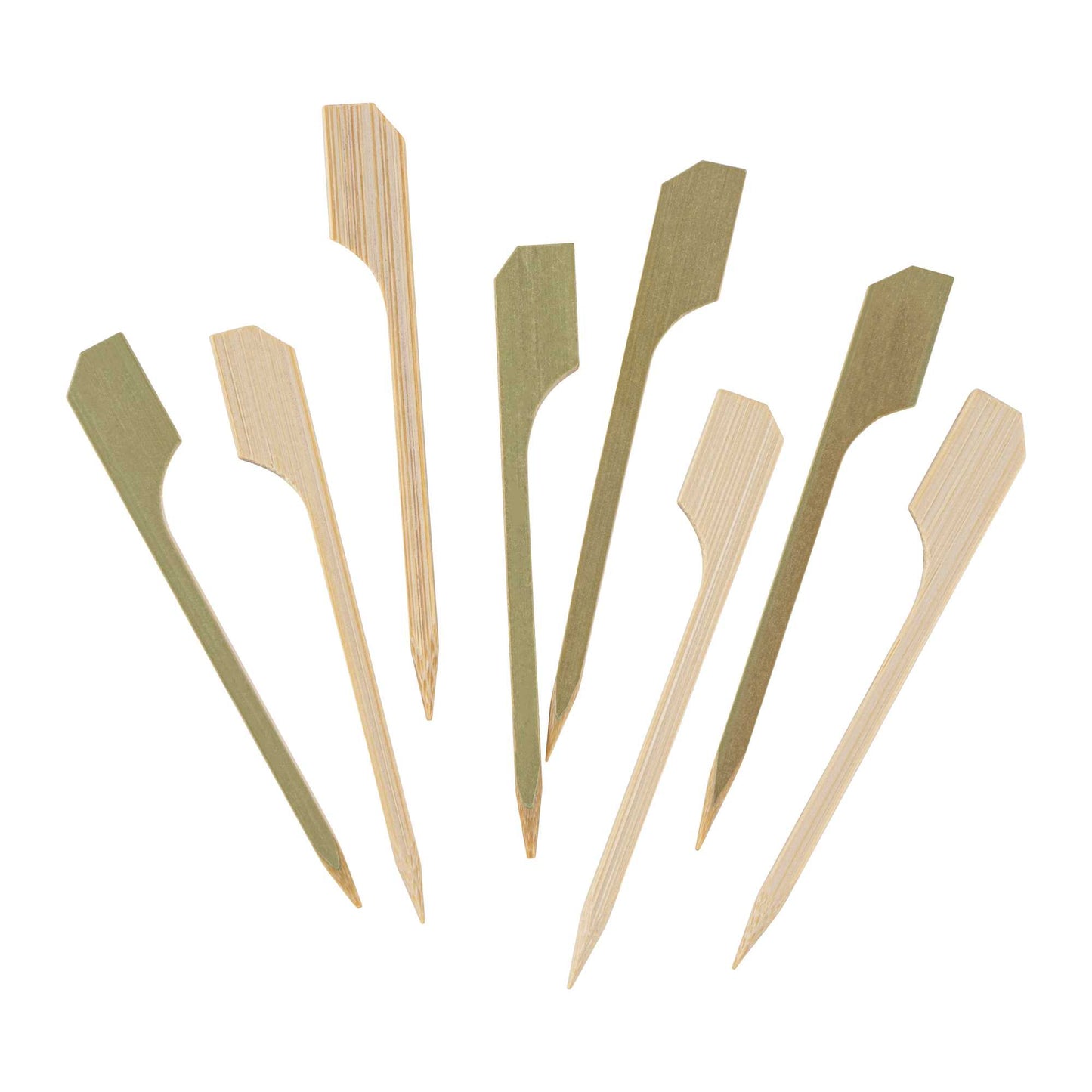 Pixy Munchkin Natural Bamboo Paddle Pick - 2 1/2" - 1000 count box
