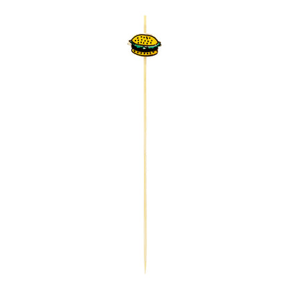 Pixy Natural Bamboo Burger Skewer - 6" x 1/2" - 1000 count box