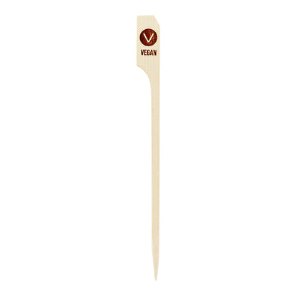 RW Smart Natural Bamboo Paddle Pick / Food Marker - Vegan - 4" - 1000 count box