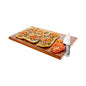 Eco Display Elegante Rectangle Natural Acacia Large Serving Platter - Rose Gold Hardware - 18 1/2" x 12" x 1" - 1 count box