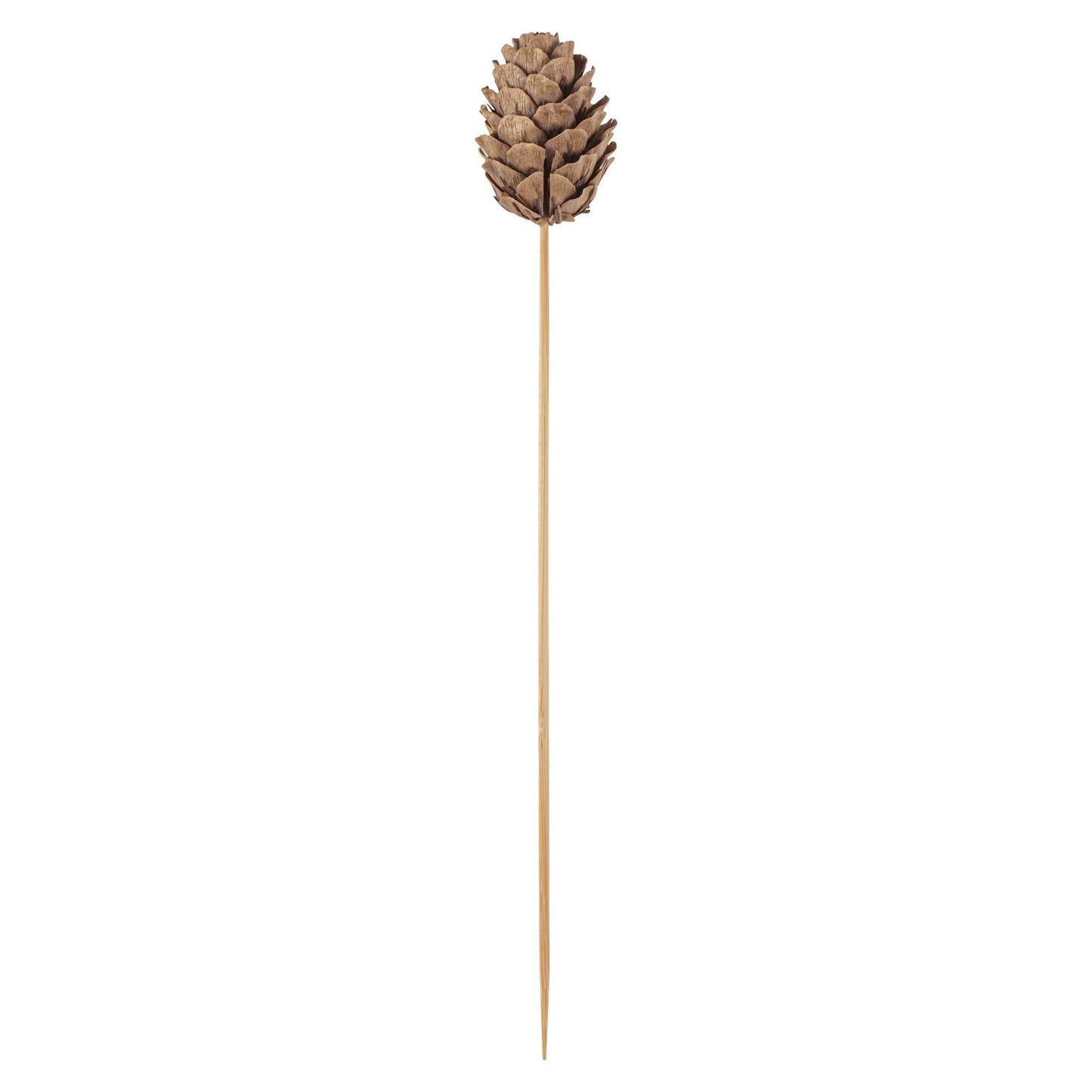 Pixy Natural Bamboo Mini Pine Cone Skewer - 6" x 3/4" x 3/4" - 500 count box
