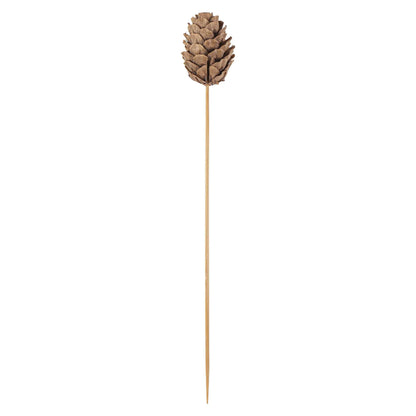 Pixy Natural Bamboo Mini Pine Cone Skewer - 6" x 3/4" x 3/4" - 500 count box