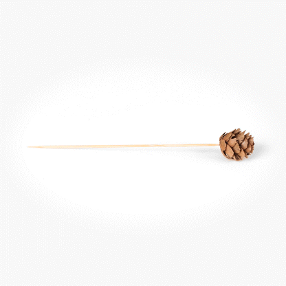 Pixy Natural Bamboo Mini Pine Cone Skewer - 6" x 3/4" x 3/4" - 500 count box