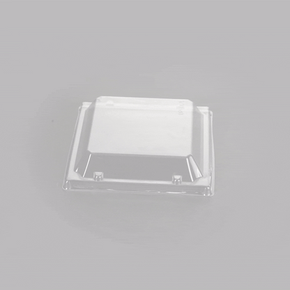 Taipei Clear Plastic Lid - Fits Square Poplar Flare Container - 100 count box